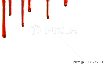 Blood Splash in Freeze Motion . Isolated on White Background Blood Splash in Freeze Motion . Isolated on White Background 133735101