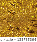 Vibrant gold glitter background: Festive serpentine ribbons texture Vibrant gold glitter background: Festive serpentine ribbons texture 133735394