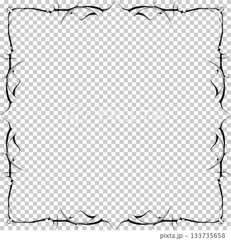 Vintage decorative vector frame in Gothic style - elegant black vector frame on white background, EPS10, north runes frame, middle ages, hallowen Vintage decorative vector frame in Gothic style - elegant black vector frame on white background, EPS10, north runes frame, middle ages, hallowen 133735658