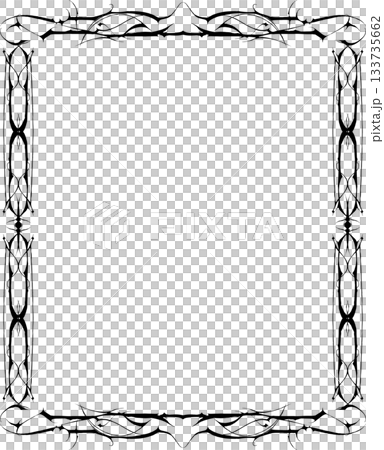 Vintage decorative vector frame in Gothic style - elegant black vector frame on white background, EPS10, north runes frame, middle ages, hallowen Vintage decorative vector frame in Gothic style - elegant black vector frame on white background, EPS10, north runes frame, middle ages, hallowen 133735662