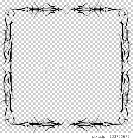 Vintage decorative vector frame in Gothic style - elegant black vector frame on white background, EPS10, north runes frame, middle ages, hallowen Vintage decorative vector frame in Gothic style - elegant black vector frame on white background, EPS10, north runes frame, middle ages, hallowen 133735675