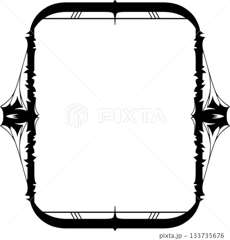 Vintage decorative vector frame in Gothic style - elegant black vector frame on white background, EPS10, north runes frame, middle ages, hallowen Vintage decorative vector frame in Gothic style - elegant black vector frame on white background, EPS10, north runes frame, middle ages, hallowen 133735676