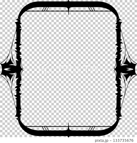 Vintage decorative vector frame in Gothic style - elegant black vector frame on white background, EPS10, north runes frame, middle ages, hallowen Vintage decorative vector frame in Gothic style - elegant black vector frame on white background, EPS10, north runes frame, middle ages, hallowen 133735676