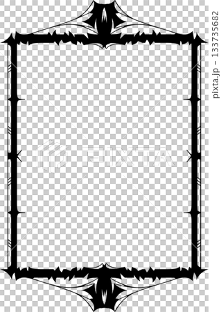 Vintage decorative vector frame in Gothic style - elegant black vector frame on white background, EPS10, north runes frame, middle ages, hallowen Vintage decorative vector frame in Gothic style - elegant black vector frame on white background, EPS10, north runes frame, middle ages, hallowen 133735682