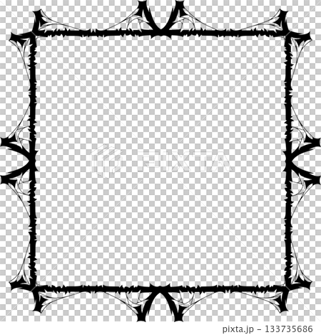 Vintage decorative vector frame in Gothic style - elegant black vector frame on white background, EPS10, north runes frame, middle ages, hallowen Vintage decorative vector frame in Gothic style - elegant black vector frame on white background, EPS10, north runes frame, middle ages, hallowen 133735686