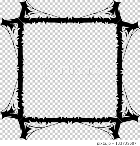 Vintage decorative vector frame in Gothic style - elegant black vector frame on white background, EPS10, north runes frame, middle ages, hallowen Vintage decorative vector frame in Gothic style - elegant black vector frame on white background, EPS10, north runes frame, middle ages, hallowen 133735687
