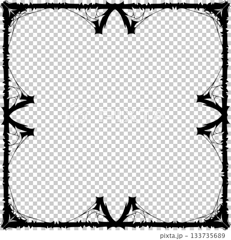 Vintage decorative vector frame in Gothic style - elegant black vector frame on white background, EPS10, north runes frame, middle ages, hallowen Vintage decorative vector frame in Gothic style - elegant black vector frame on white background, EPS10, north runes frame, middle ages, hallowen 133735689