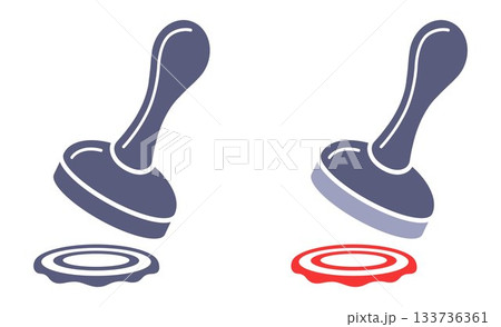 Black stamp icon for documents. Black stamp icon for documents. 133736361