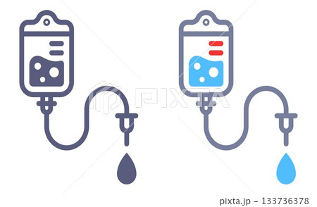 IV drip icon in medicine. IV drip icon in medicine. 133736378