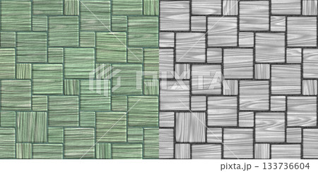 Texture of stone tiles. Grunge filter. Stone floor via an alpha channel. 133736604