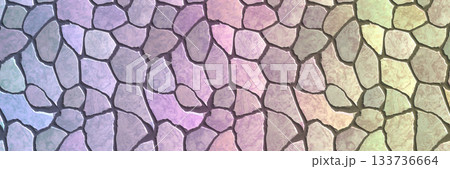 Texture of marble tiles. Marble floor with abstract layer effect. Panoramic view. 133736664