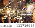 Winter Fair for the New Year and Christmas holidays, food houses In Gdansk Poland	 133736942