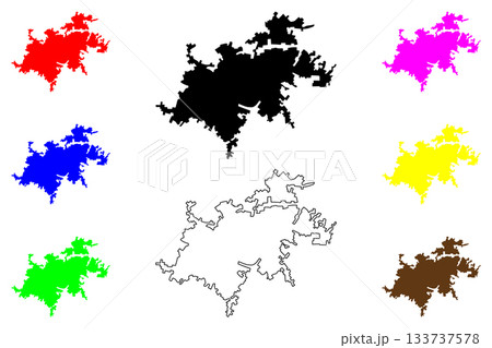 Ila city (Federal Republic of Nigeria, Osun State) map vector illustration, scribble sketch Ila map 133737578