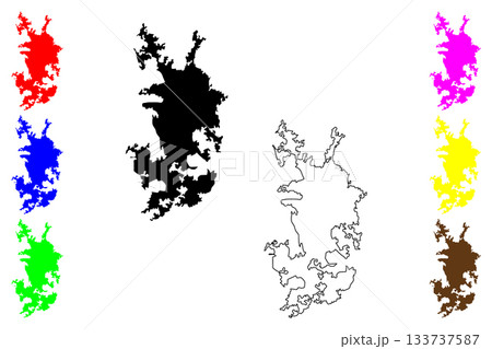Jos city (Federal Republic of Nigeria, Plateau State) map vector illustration, scribble sketch Jos and Bukuru Metropolis map 133737587