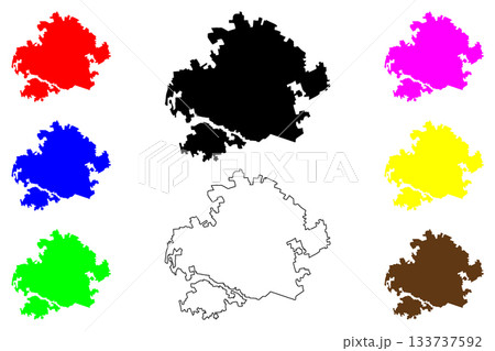 Lafia city (Federal Republic of Nigeria, Nasarawa State) map vector illustration, scribble sketch Lafiyan map 133737592