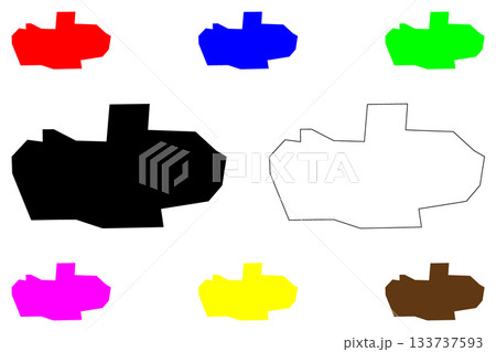 Lavun city (Federal Republic of Nigeria, Niger State) map vector illustration, scribble sketch Lavun map 133737593