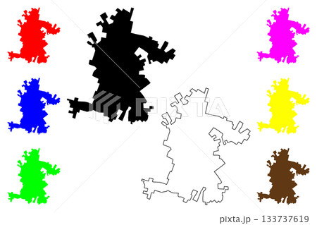 Obafemi Owode city (Federal Republic of Nigeria, Ogun State) map vector illustration, scribble sketch Owode Egba map Obafemi Owode city (Federal Republic of Nigeria, Ogun State) map vector illustration, scribble sketch Owode Egba map 133737619