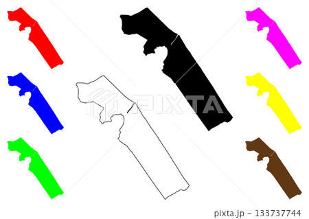 Sohar city (Sultanate of Oman, Al Batinah North Governorate) map vector illustration, scribble sketch Mazun, Wuxun map 133737744