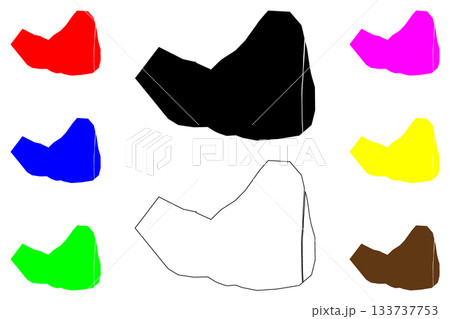 Dadu city (Islamic Republic of Pakistan) map vector illustration, scribble sketch Dadu map 133737753