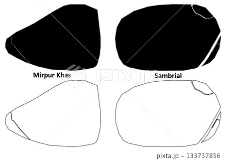 Mirpur Khas and Sambrial city (Islamic Republic of Pakistan) map vector illustration, scribble sketch map Mirpur Khas and Sambrial city (Islamic Republic of Pakistan) map vector illustration, scribble sketch map 133737856