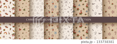 Christmas seamless pattern collection Christmas seamless pattern collection 133738381