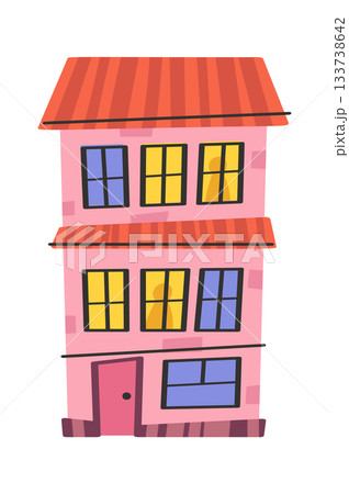 Modern efficient city dwelling exterior 133738642