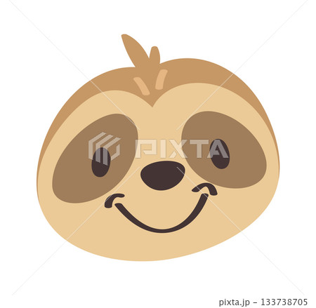 Funny sloth animal character avatar Funny sloth animal character avatar 133738705
