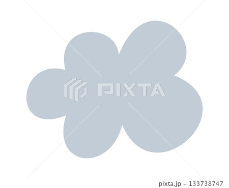 Cute fluffy cloud design element 133738747
