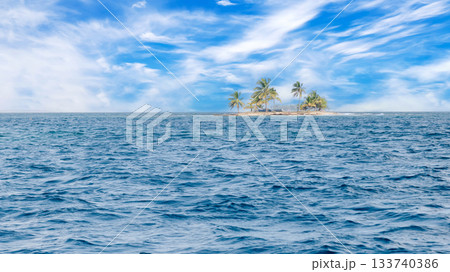 San Blas island at politically autonomous Guna territory in Panama. 133740386