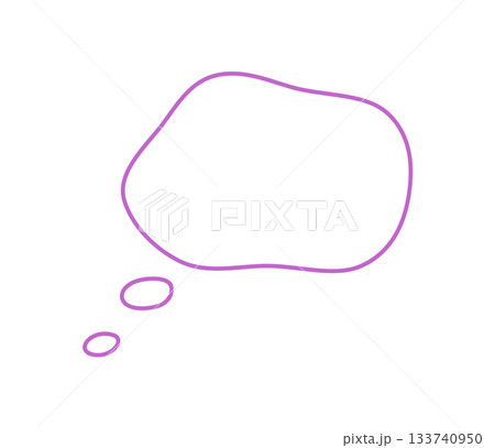 Hand drawn squiggle outline speech bubble in round form creates a unique box for any conversation or message. Doodle balloon and chat element, outlined and styled for thought design themes. Hand drawn squiggle outline speech bubble in round form creates a unique box for any conversation or message. Doodle balloon and chat element, outlined and styled for thought design themes. 133740950