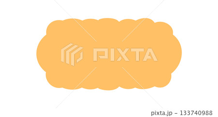 Groovy scallop rectangle with wavy retro frame shape in solid orange color. Y2k style bubble border and label with abstract graphic detail, stylish background for modern and vintage art concept. Groovy scallop rectangle with wavy retro frame shape in solid orange color. Y2k style bubble border and label with abstract graphic detail, stylish background for modern and vintage art concept. 133740988