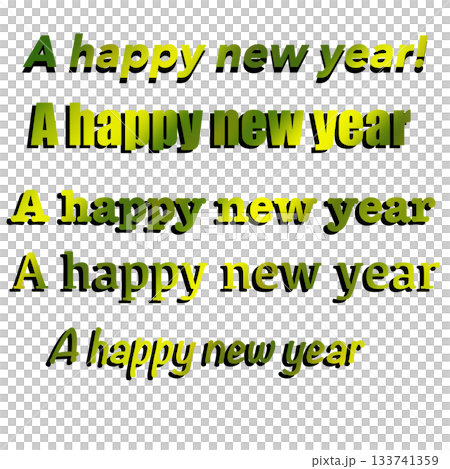 可用於新年賀卡等的“新年快樂”設計字母。 可用於新年賀卡等的“新年快樂”設計字母。 133741359