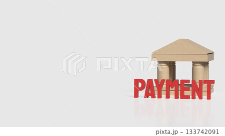 Banking Payment Financial Service Concept 3d render. 133742091