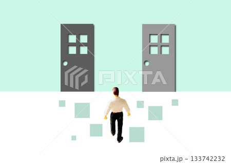 ビジネスマンと将来のドア ビジネスマンと将来のドア 133742232