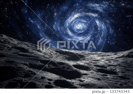 A spiral galaxy with a blue center and a white rim A spiral galaxy with a blue center and a white rim 133743343