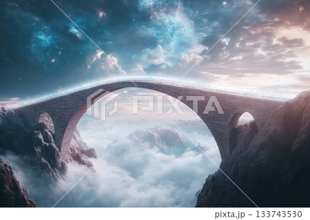 Stunning Visualization of an Intergalactic Bridge in Cosmic Landscape 133743530