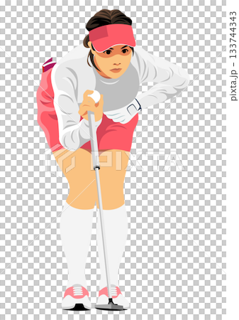 Female professional golfer 133744343