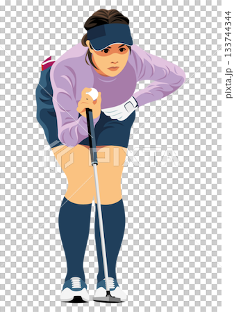 Female professional golfer 133744344