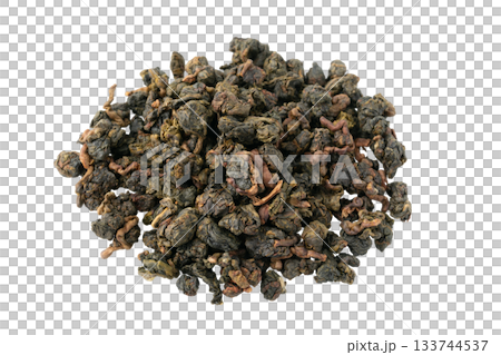 透明背景上的凍頂烏龍茶葉（png） 133744537