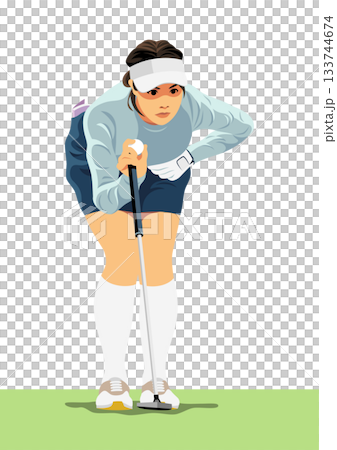 Female professional golfer Female professional golfer 133744674