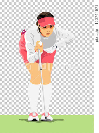 Female professional golfer 133744675