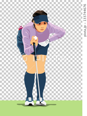 Female professional golfer 133744676