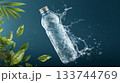 Refreshing water bottle with splash. 133744769