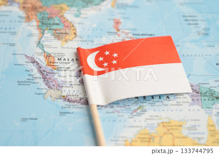 Bangkok, Thailand December 7, 2023, Malaysia flag on world map. Bangkok, Thailand December 7, 2023, Malaysia flag on world map. 133744795