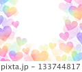 カラフルなハートの模様のイラスト背景 133744817