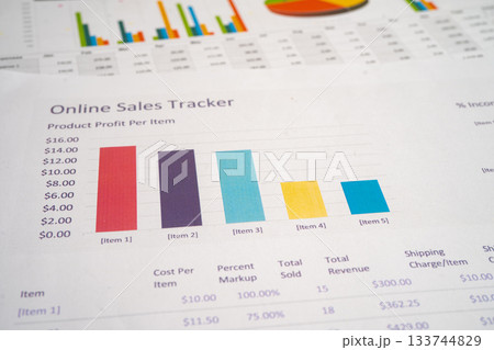 chart or graph paper. Financial, account, statistics and business data. chart or graph paper. Financial, account, statistics and business data. 133744829