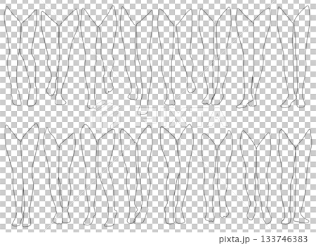 Female Leg Model Outline Illustration Collection 2-11 Front. A set of outline illustrations of various lower body poses. Female Leg Model Outline Illustration Collection 2-11 Front. A set of outline illustrations of various lower body poses. 133746383