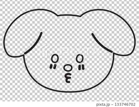 Cute puppy outline for dog cartoon, character, kid colouring book, sketch, comic, emoji, mood, emotion, emotion, feeling, zoo, pet shop, vet, animal, sticker, icon, dog face shape, patch, brooch Cute puppy outline for dog cartoon, character, kid colouring book, sketch, comic, emoji, mood, emotion, emotion, feeling, zoo, pet shop, vet, animal, sticker, icon, dog face shape, patch, brooch 133746702