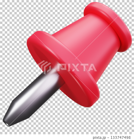 Red Push Pin Objectのイラスト素材 [133747498] - PIXTA