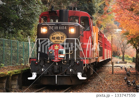 【嵯峨野観光鉄道】DE10形+SK100形「嵯峨野」(嵯峨野観光線:トロッコ保津峡駅) 【嵯峨野観光鉄道】DE10形+SK100形「嵯峨野」(嵯峨野観光線:トロッコ保津峡駅) 133747550